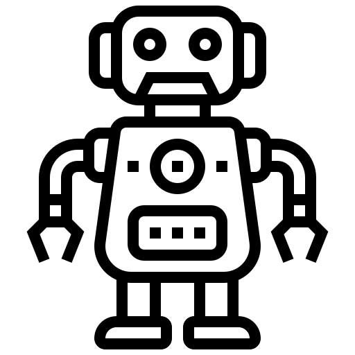 kids robotics icon black